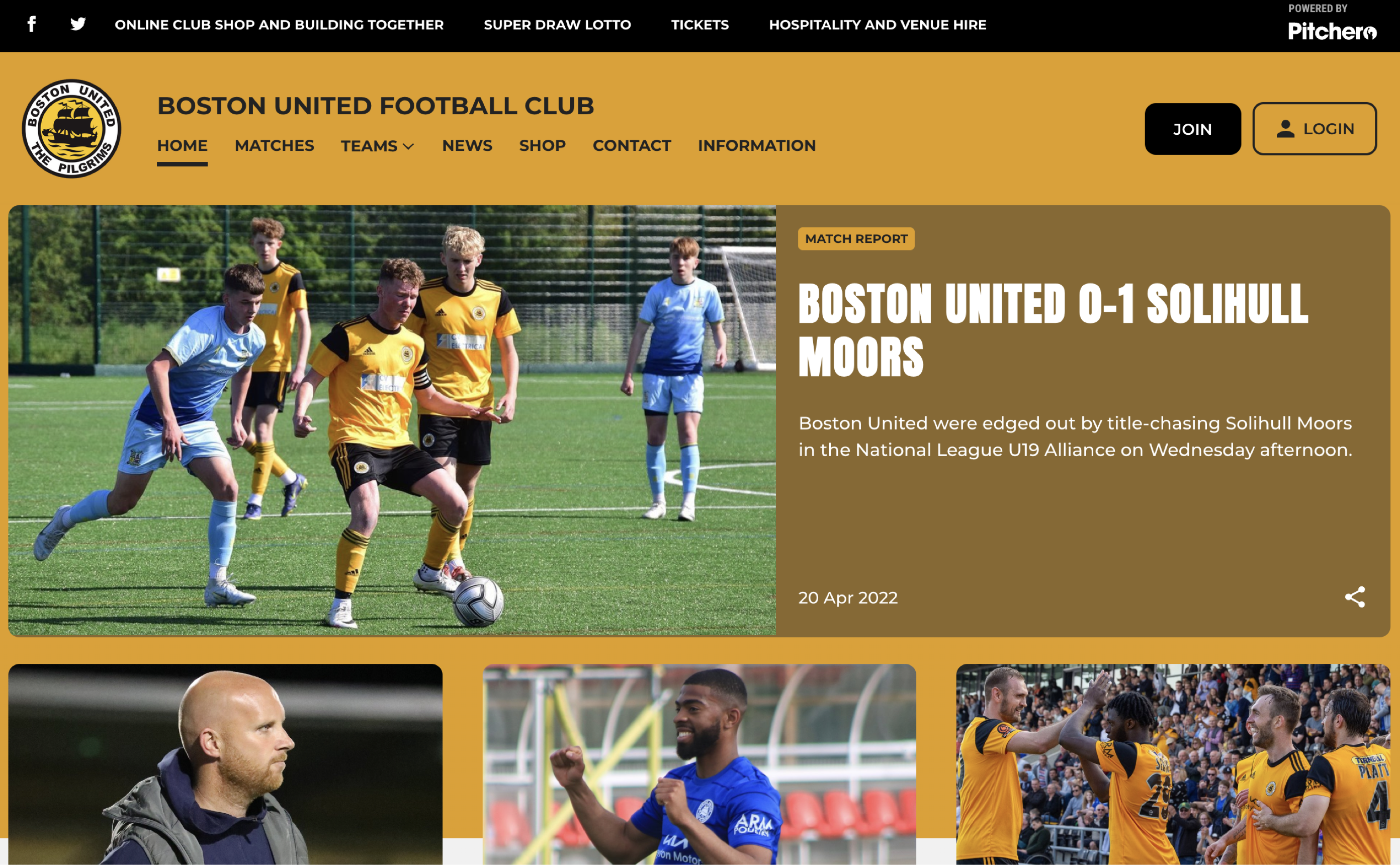 Boston United FC Homepage